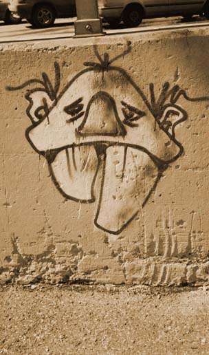 Montreal Graffiti: At old Pine/Parc interchange, 2003