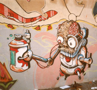Montreal Graffiti: Part of KOPS on le Plateau, 2005