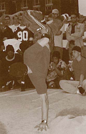 B-boy at Montreal's Under Pressure, probably 1999