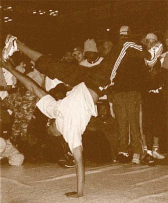 B-boy at Montreal's Under Pressure, probably 1999