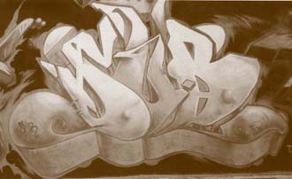 Montreal Graffiti: Piece at Under Pressure 1999